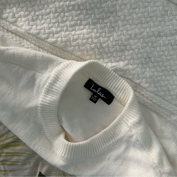 ❤️Ambitious Attitude White Cable Knit
Long Sleeve Mini Dress - Picture 6 of 6